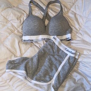 Calvin Klein bra and shorts set